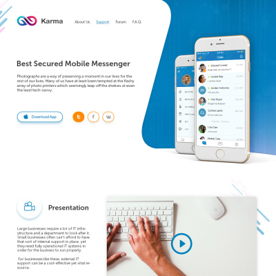 Karma Messenger — Сайт мобильного приложения